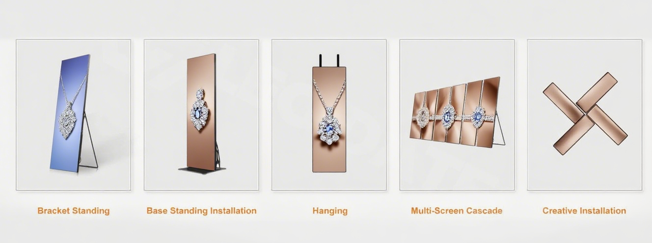 installation of P153 LED Digital Poster